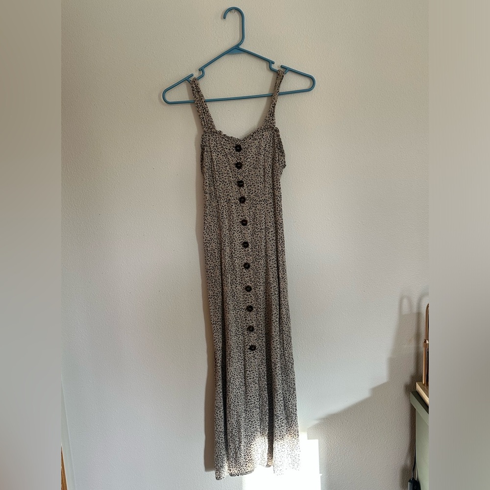 Cheetah print midi dress